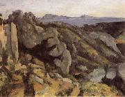 Paul Cezanne Rocks at L Estaque Spain oil painting artist